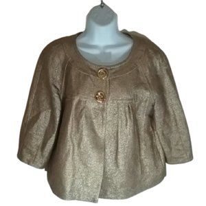 {MICHAEL Michael Kors} Gold Metallic Swing Coat